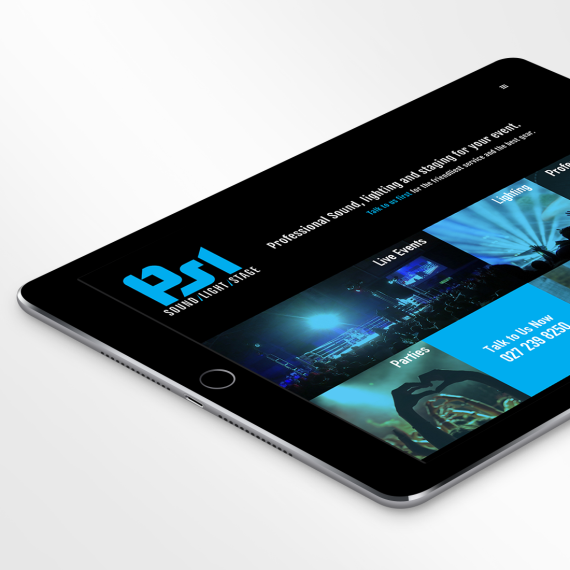 PSL Productions tablet responsive website design